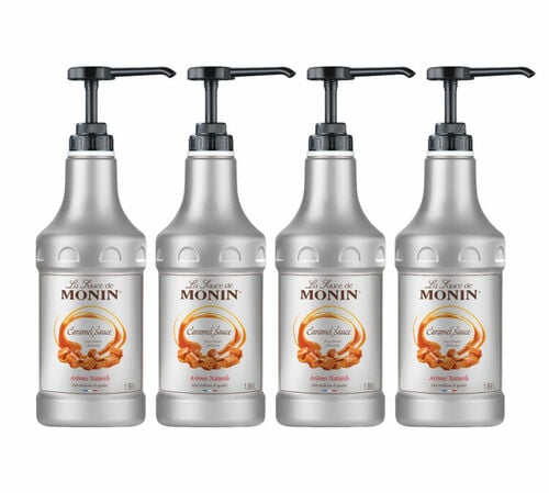 Lot de 4 Sauces Topping Monin - Caramel - 4 x 1.89 L