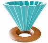 Origami Dripper M in Turquoise + Wooden Holder image number 0