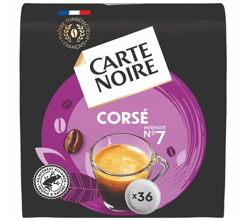 36 dosettes souples n&deg;7 Cors&eacute; - CARTE NOIRE