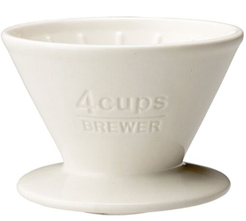 White Kinto Coffee Dripper SCS-04-BR 4 cups
