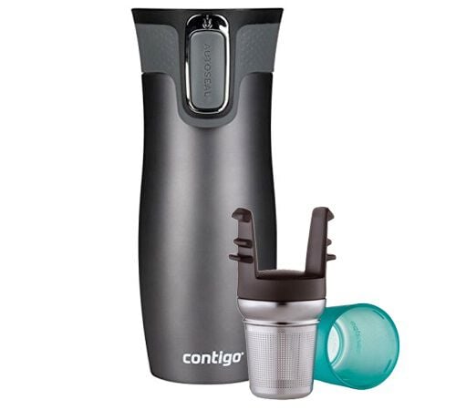 Mug isotherme Westloop Gunmetal 47 cl + infuseur &agrave; th&eacute; - CONTIGO
