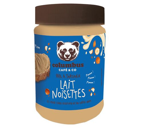 P&acirc;te &agrave; tartiner lait noisette - 400 g - COLUMBUS CAFE & CO