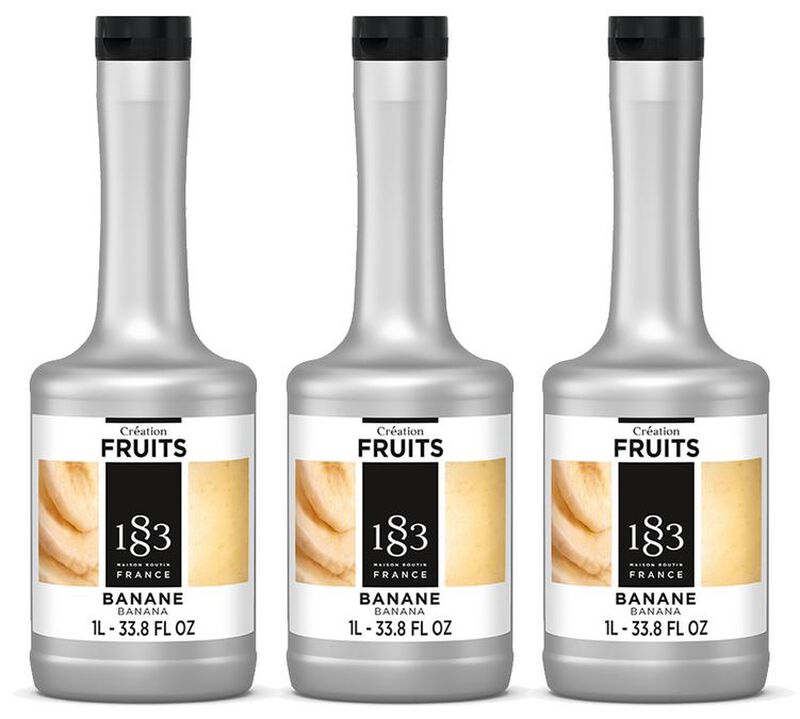 Lot de 3 pur&eacute;e de fruit Cr&eacute;ation Fruits 1883 - Banane - 3 x 1 L image number 0