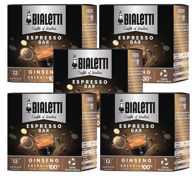 Bialetti Mokespresso Capsules Caff&egrave; Ginseng x 60 coffee pods image number 0
