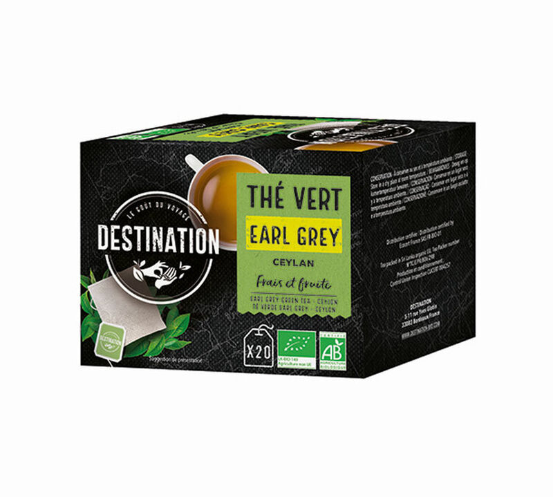Destination organic Earl Grey green tea - 20 sachets image number 0