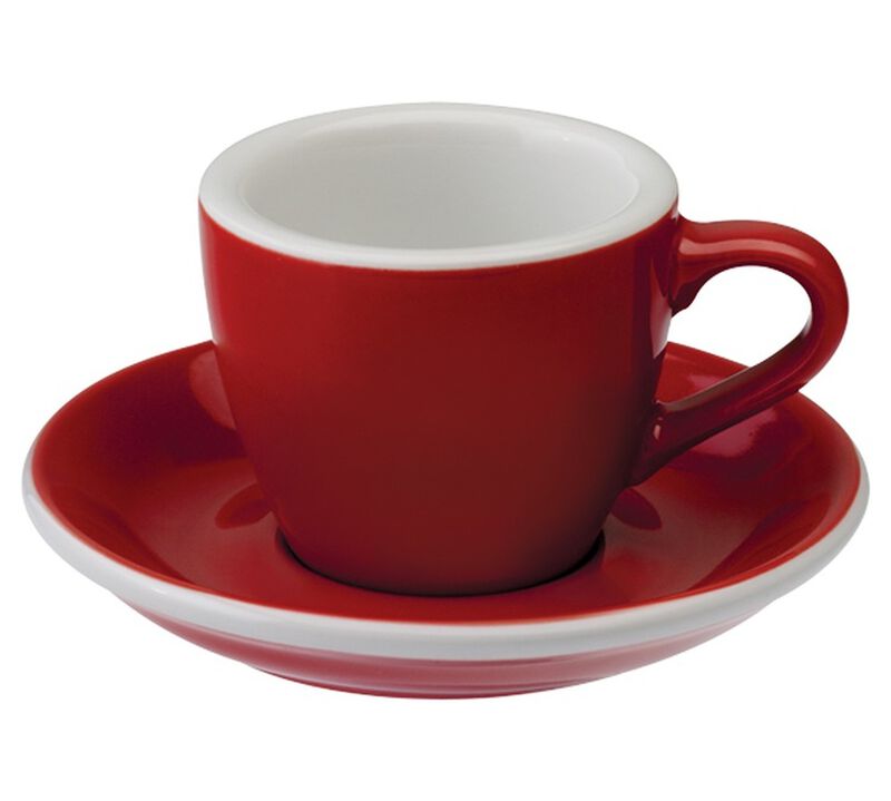 Loveramics - 6 tazzine da caff&egrave; con piattini - Egg Red 8 cl image number 1