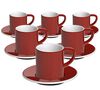 6 Tasses et sous-tasses Espresso Bond 8 cl Rouge - Loveramics image number 0