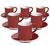6 Tasses et sous-tasses Espresso Bond 8 cl Rouge - Loveramics image
