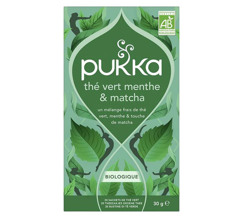 Th&eacute; vert menthe & matcha Bio - 6 x 20 sachets - PUKKA image number 1