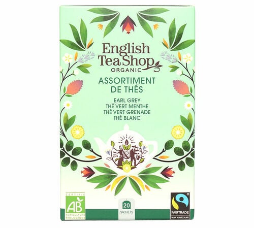 Assortiment de Th&eacute;s Bio & Equitable - 4x5 m&eacute;langes de sachets - FAIRTRADE - ENGLISH TEA SHOP