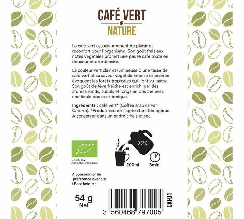 Caf&eacute; Vert Bio - 18 sachets - AROMANDISE image number 2