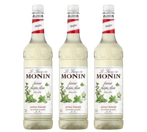 Sirop saveur Mojito Mint (sans alcool) - Bouteille plastique 3 X 1 L - MONIN