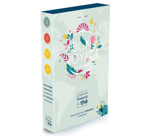 Herbal teas selection box  - "Bon Voyage Gourmand" by Comptoir Fran&ccedil;ais du Th&eacute;