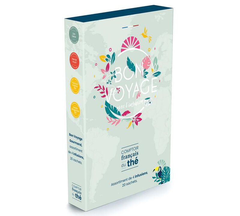 Herbal teas selection box  - "Bon Voyage Gourmand" by Comptoir Fran&ccedil;ais du Th&eacute; image number 0