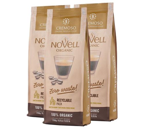 Novell Organic Coffee Beans Cremoso - 3 x 250g