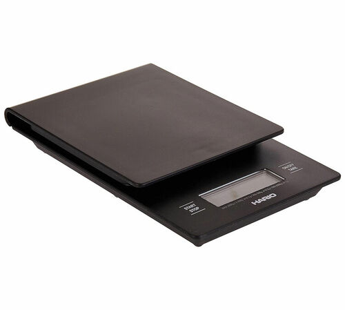 Hario V60 drip scale with timer in black