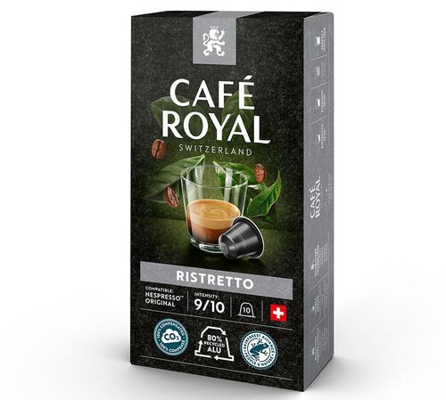 10 Nespresso* Original Compatible Capsules Ristretto &ndash; CAFE ROYAL