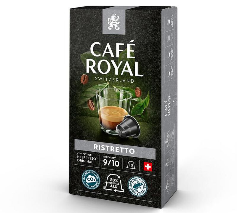 10 Nespresso* Original Compatible Capsules Ristretto &ndash; CAFE ROYAL image number 0