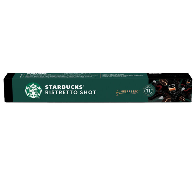 10 Nespresso* Original Compatible Capsules Ristretto Shot - STARBUCKS image number 0