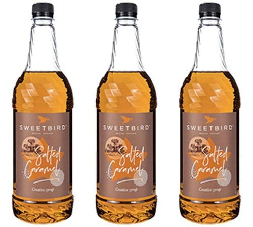Lot de 3 Sirops Caramel beurre sal&eacute; 3 x 1L - SWEETBIRD