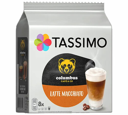 Tassimo&reg; Pods Columbus Latte Macchiato x 8