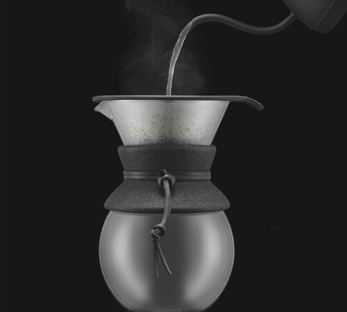 Bodum Pour-Over Coffee Maker with Mesh Filter - 8 Cups/1L image number 3