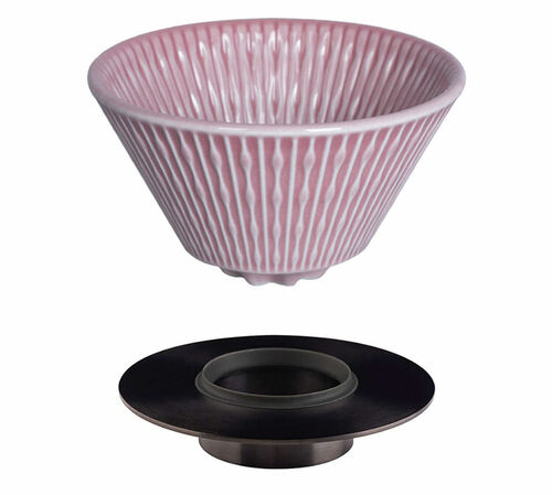 Loveramics Flatbed Coffee Dripper with Holder - Dusty Pink - 200ml