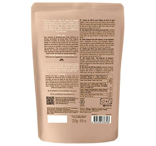 Valrhona Chocolate Flakes Nyangbo 68% Cocoa - 250g image number 2