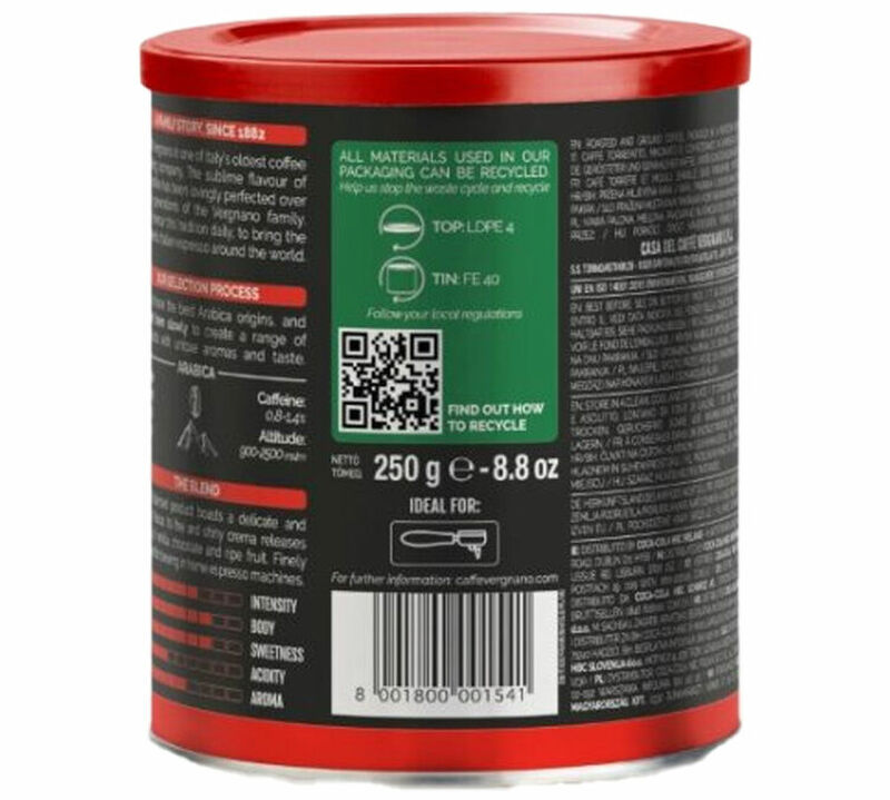Caff&egrave; Vergnano Ground Coffee 100% Arabica - 4 x 250g image number 3