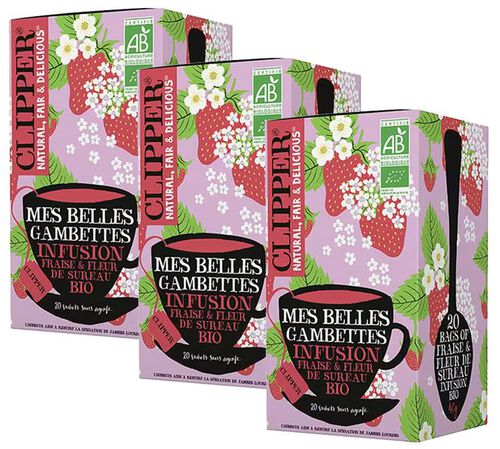 Pack Infusion Mes Belles Gambettes Bio - 3 x 20 sachets - CLIPPER