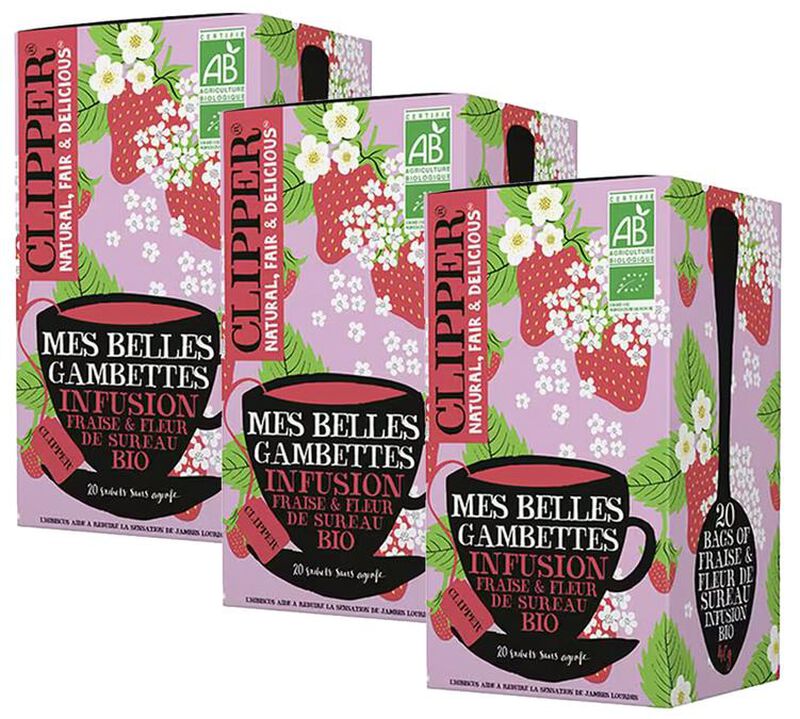 Pack Infusion Mes Belles Gambettes Bio - 3 x 20 sachets - CLIPPER image number 0