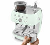 Machine expresso SMEG EGF03PGEU Vert d'eau Ann&eacute;es 50 avec moulin int&eacute;gr&eacute; image number 3