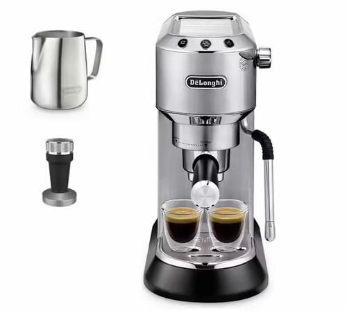 Machine expresso DELONGHI Dedica Arte EC885.M Metal buse vapeur LatteArt + Pack Barista