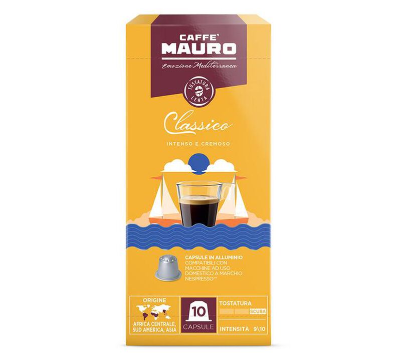 10 Nespresso* Original Compatible Capsules Classico &ndash; CAFFE MAURO image number 0