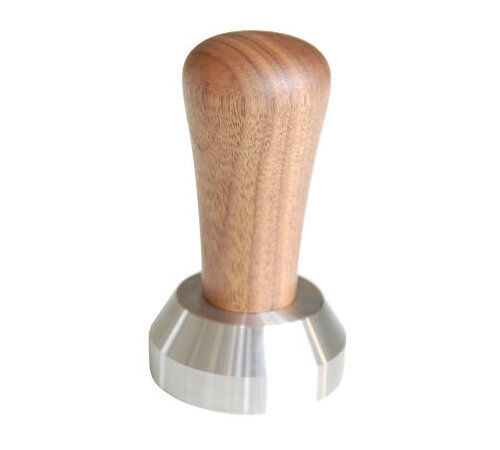 Tamper caf&eacute; JOE FREX 58 mm aluminium et manche court en bois de noisetier
