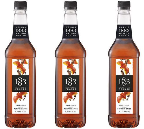 Lot de 3 sirops Pumpkin Spice Bouteille plastique 3x1L - 1883 ROUTIN