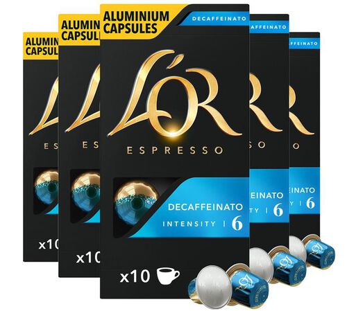 50 Nespresso* Original Compatible Capsules Decaffeinato &ndash; L'OR ESPRESSO