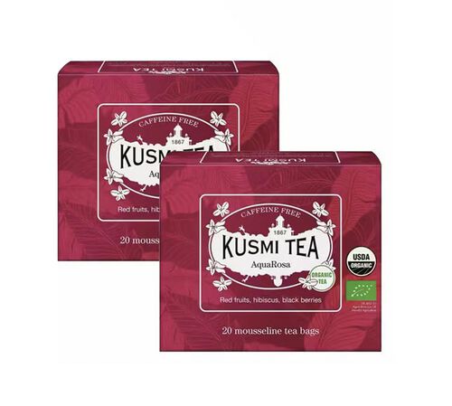 Pack Infusion AquaRosa Bio - 2 x 20 sachets - KUSMI TEA
