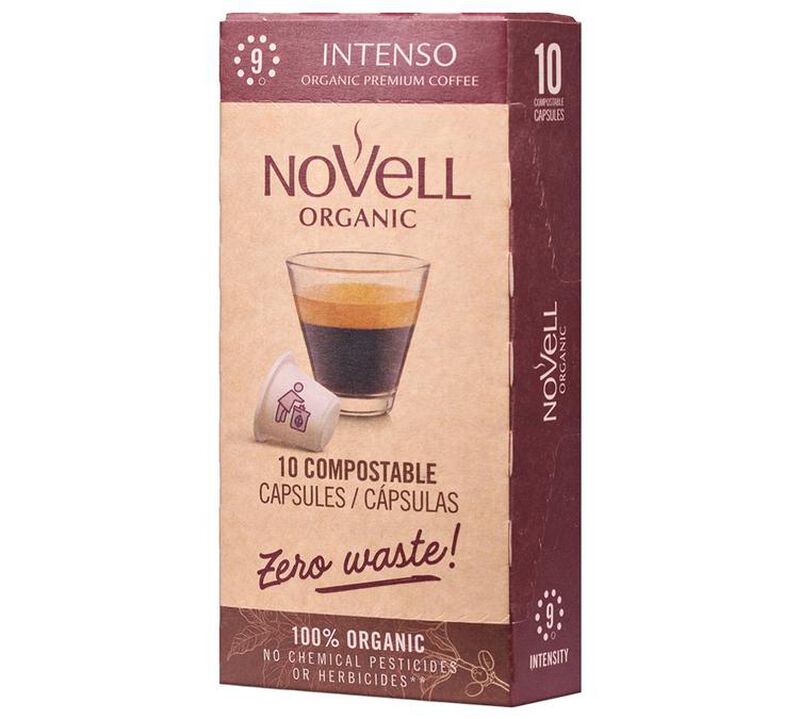 10 Nespresso* Original Compatible Capsules Organic Intenso &ndash; NOVELL image number 0