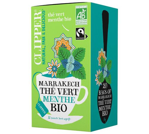 Th&eacute; Vert Menthe Bio & Equitable - 20 sachets - CLIPPER