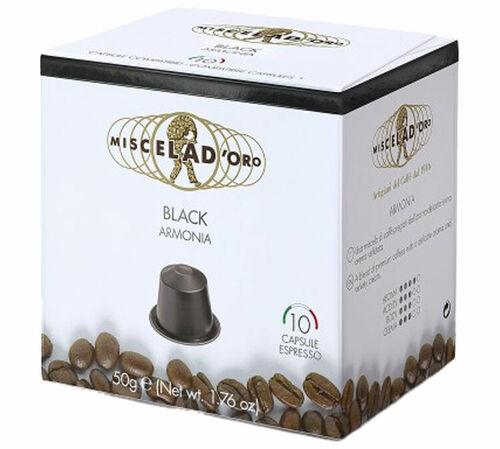 Miscela d'oro - 10 Capsule compatibili Nespresso&reg; - Black Armonia