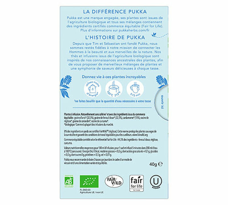 Infusion Digestion D&eacute;licieuse Bio - 6 x 20 sachets - PUKKA image number 2