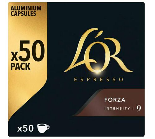 50 Nespresso* Original Compatible Capsules Forza &ndash; L'OR ESPRESSO