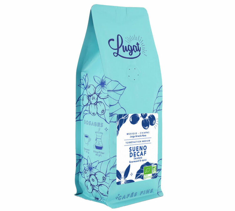 Lugat Organic Coffee Beans Sueno Decaf - 250g image number 1