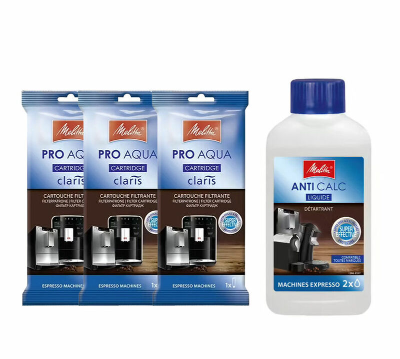 Pack entretien MELITTA - cartouche filtrante Pro Aqua + d&eacute;tartrant Anti Calc image number 0