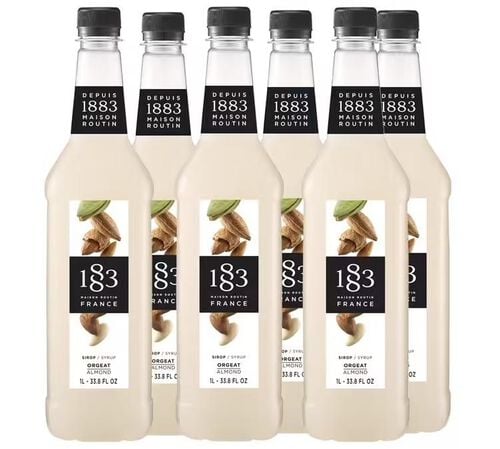 Sirop Orgeat - Bouteille plastique - 6 x 1L - 1883 ROUTIN