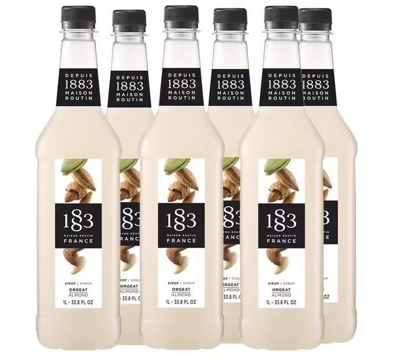 Sirop Orgeat - Bouteille plastique - 6 x 1L - 1883 ROUTIN image number 0