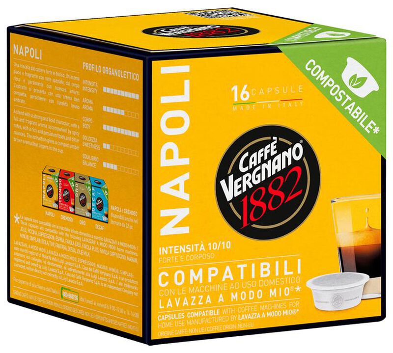 Caff&egrave; Vergnano - 128 capsule compatibili Lavazza A Modo Mio - Napoli image number 2