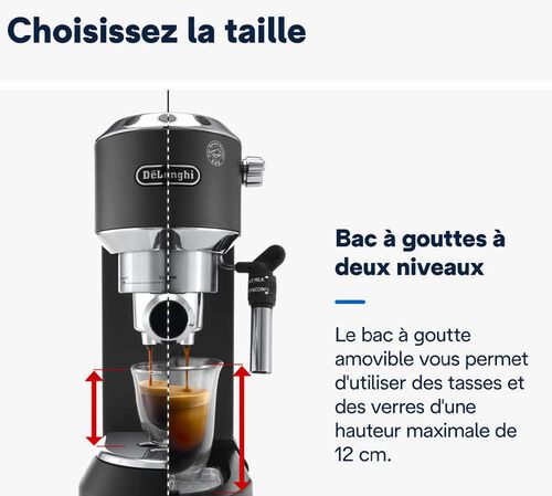 Machine expresso DELONGHI Dedica Style EC695.BK noire image number 7