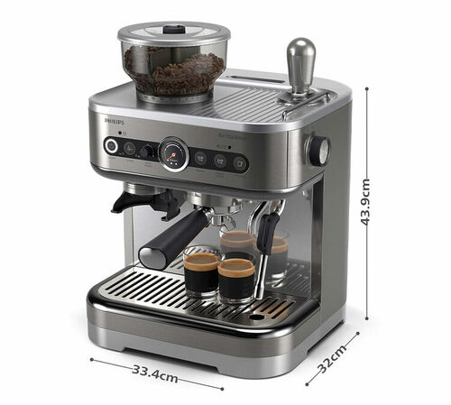 Machine expresso PHILIPS Barista Brew double bac &agrave; grains PSA3228/01 M&eacute;tal image number 2